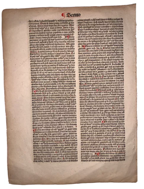 1494, Incunable Leaf, Sermones Discupili De Tempore, Herolt, Anton Koberger 2