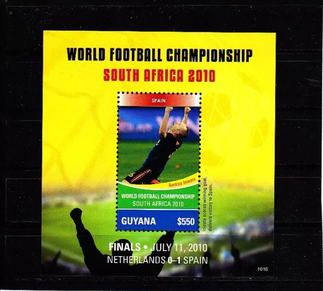 Briefmarken Fussball - Soccer - WM 2010 - GUYANA - Block postfrisch