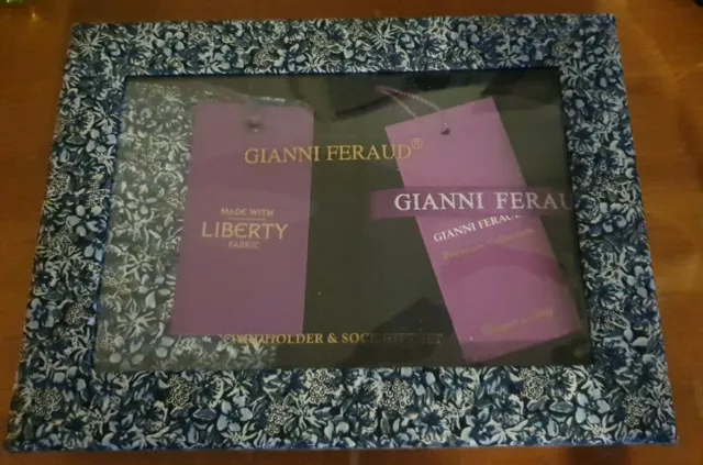 GIANNI FERAUD Liberty Portacarte floreali e Calzini Set regalo prezzo di acquisto £110,00