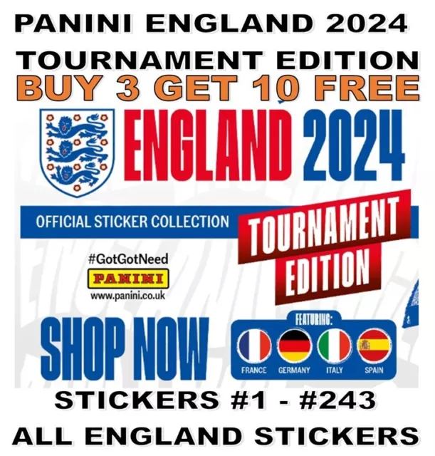 PANINI ENGLAND 2024 Tournament Edition Sticker Collection 1 243