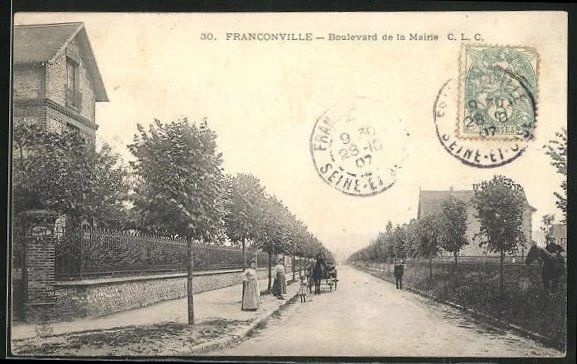 CPA Franconville, Boulevard de la Mairie C. L. C. 1917