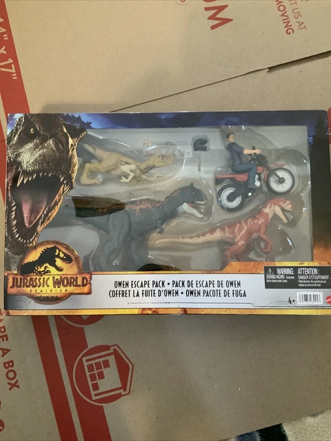 MATTEL HFG64 JURASSIC World Dominion Owen Escape Pack Owen and 3
