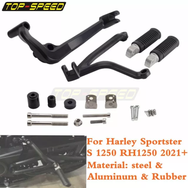 Footpeg Support Bracket W/ Hardware Foot Pedal Kit For Harley Sportster S RH1250