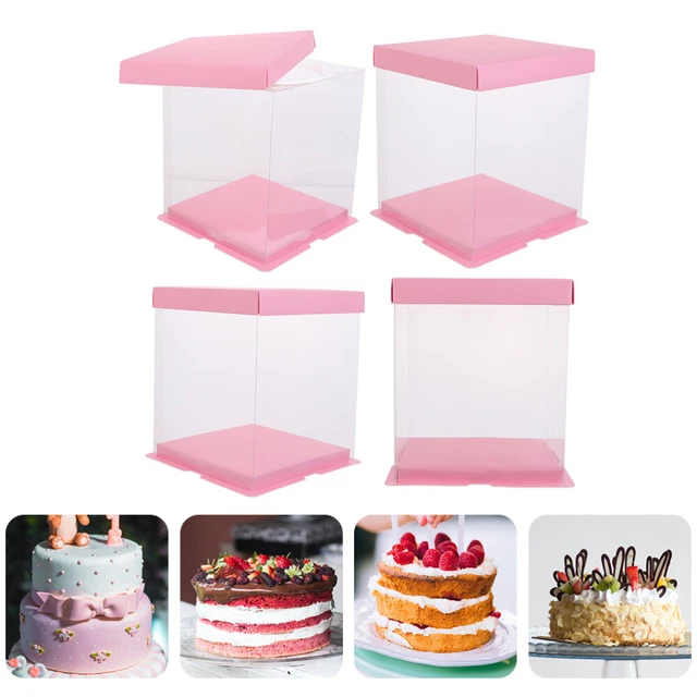 Clear Cupcake Dome 4 Stück transparente Kuchenverpackungsboxen Kuchenverpackungs