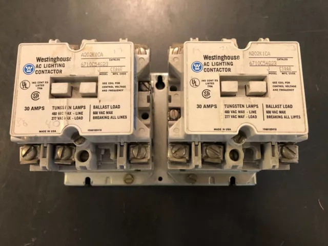 A202K1CA Westinghouse 6 Pole Contactor 120V Coil