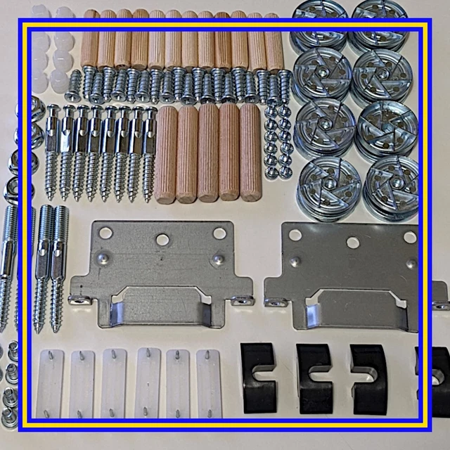 P IKEA MALM High Double Bed Complete Set of Parts/ Pack/ Kit/ Fixings £