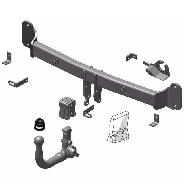 Barre d'attelage au bord pour BMW Série 5 Estate (F11) 2009-2017 - Barre de remorquage détachable