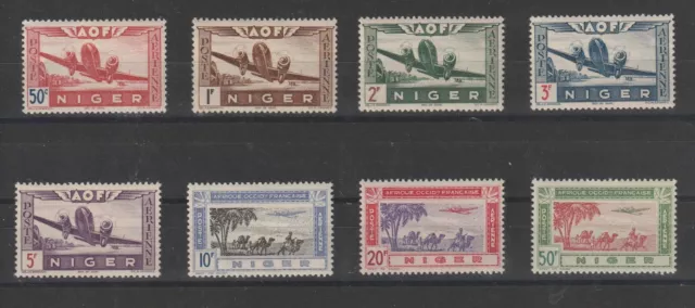 Niger 1942 Flugpost 8 Werte Ivert n° 10/17 MNH MF122087