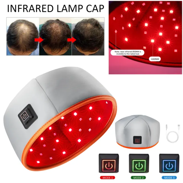 240LEDs Infrared Red Light Therapy Cap Hair Loss Treatment Regrowth Helmet