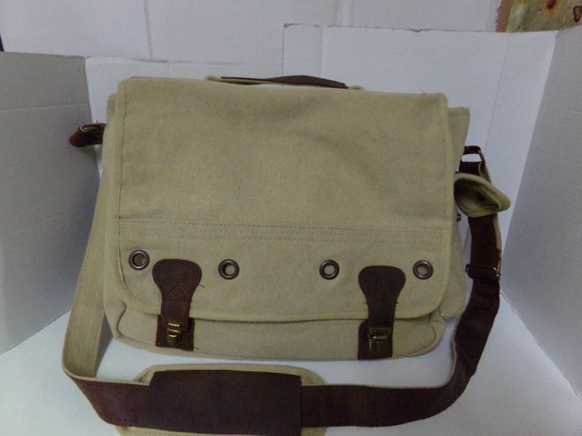 ROTHCO Men's Canvas Leather Messenger Bag