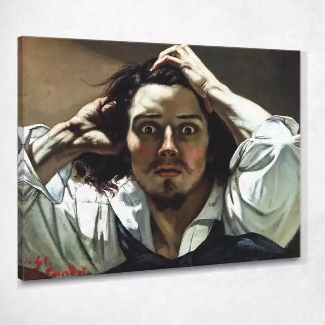 L'Uomo Disperato Courbet Gustave quadro stampa su tela cg26