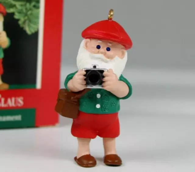 Hallmark Keepsake Christmas Ornament Camera Claus Photography Santa Vintage 1989