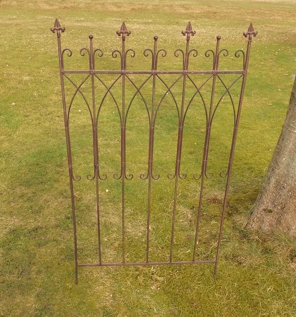 2er SET STECK ZAUNELEMENT RANKGITTER GARTENZAUN ANTIK LANDHAUSSTIL GARTEN ZAUN