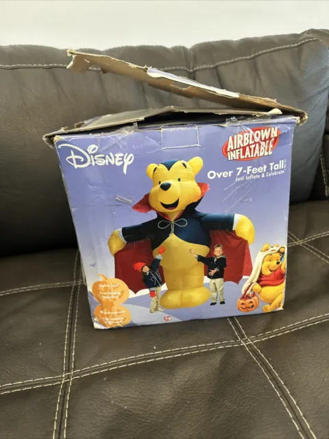 Disney Winnie The Pooh Dracula Halloween 7 Foot Airblown Inflatable For Repair