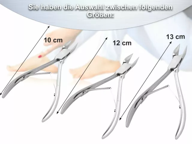 Profi Nagelzange Eckenzange mit Etui Fußnägel Edelstahl Nagel Zange Nagelschere 2