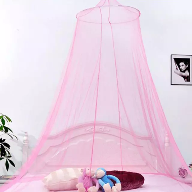 UP 5pcs Double Single Queen Canopy Bed Curtain Dome Stopping Mosquito Net Midges 2