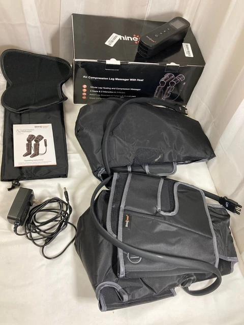 Shine Well SW-077A Black Heat & Air Sequential Compression Device Leg Massager Shine Well SW-077A Black Heat & Air Sequential Compression Device Leg Massager