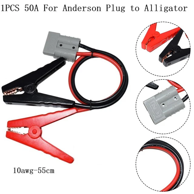 Potente connessione 50A PER connettore spina stile Anderson cavo auto 10 clip AWG