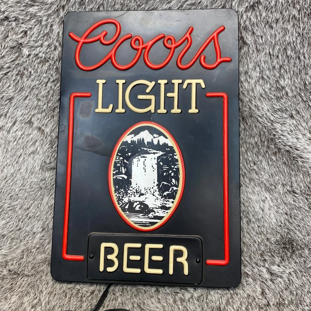 Vintage Coors Light Beer Lighted Sign 18.5”x12” PLEASE READ Man Cave