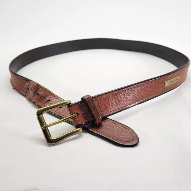 Polo Ralph Lauren Belt 40 42 Italian Leather Brown Distressed 4700413615