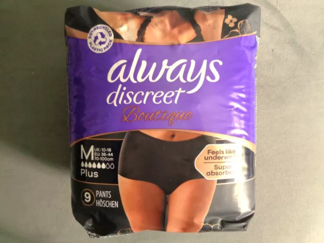 Always Discreet Incontinence Pads Plus Women Ultimate Night 6 Pads  (Multi-Packs)