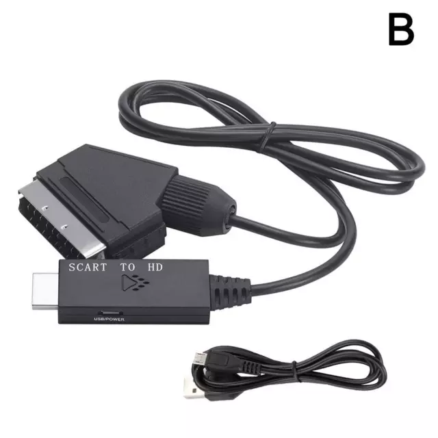 Portable HDMI to SCART Converter Cable Video Audio Adapter Lead 1M for HD TV DV,