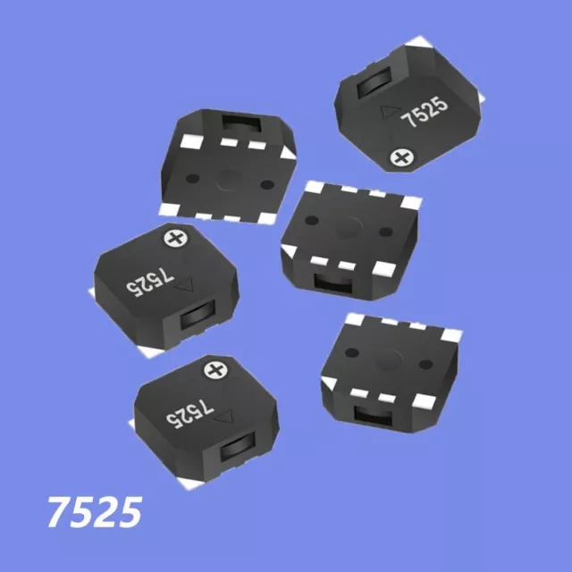 1/2/5/10Pcs 7525 3V/5V Electromagnetic Passive SMD Buzzer 80dB 2700Hz