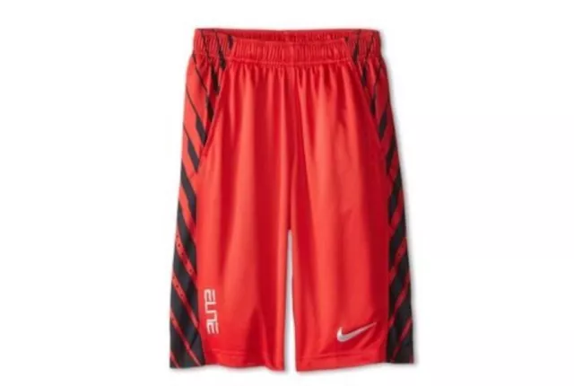 NIKE Elite Power Up Basketball Shorts Red & Black 823901 Youth / Boys Size Large 3
