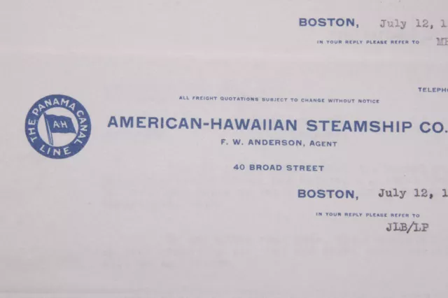 1927 Lamson Goodnow navire à vapeur américain hawaïen canal de Panama basse éphémère P448C 2