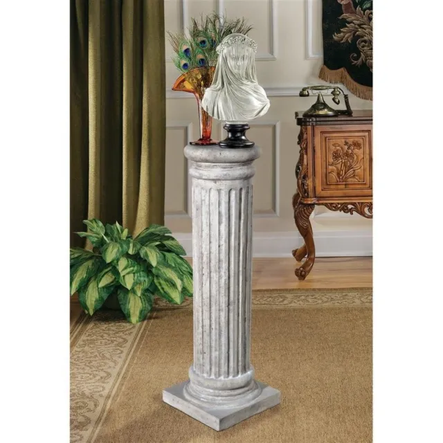 37" Greek Roman Fluted Column Pedestal
