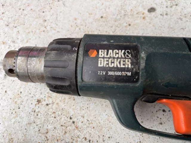 BLACK & DECKER Cordless Drill LDX172 Orange & Black Rechargeable 7.2V  Lithium