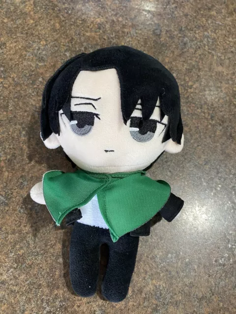 Anime AOT Attack On Titan Captain Levi Ackerman Cute Stuffed Plush Figure Toy 8"