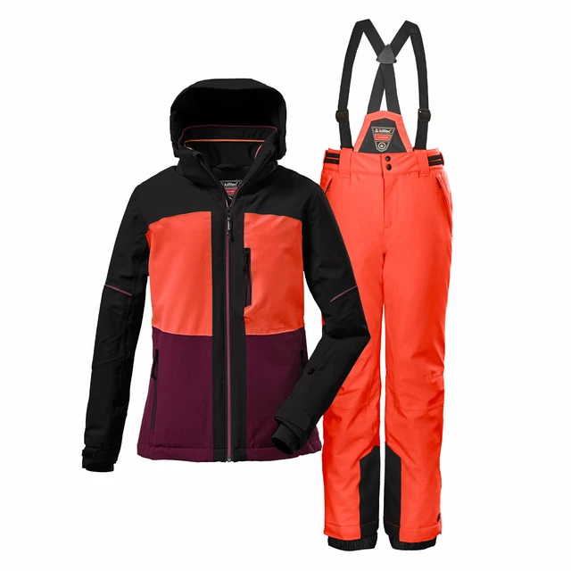 Killtec Skianzug Kinder Mädchen Schwarz Orange Skijacke + Skihose Gr. 116-176