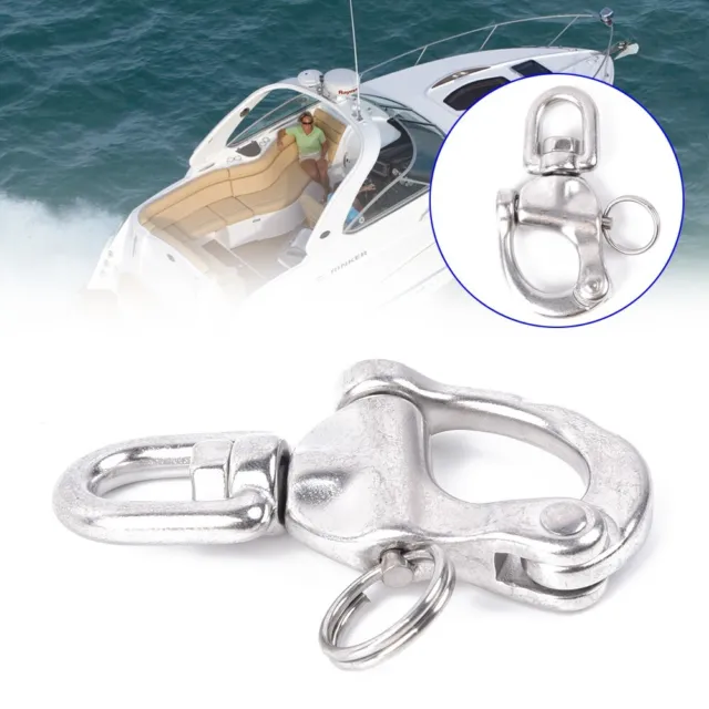 Arine Boat Yacht Swivel Snap Shackle Hook Replacement 316 Stainless Steel Silver