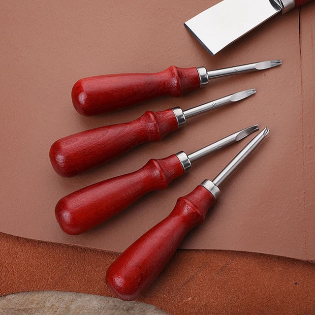 Bambou Outils De Parage Pour Le Cuir À Main En Chanfrein Maroquinerie