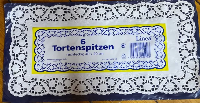 Tortenspitzen 40 x20cm weiß BT 6ST Bacher Und Demmler