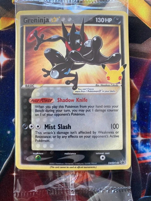 Pokemon Card   GRENINJA GOLD STAR   SWSH144  CELEBRATIONS   PROMO  *SEALED*