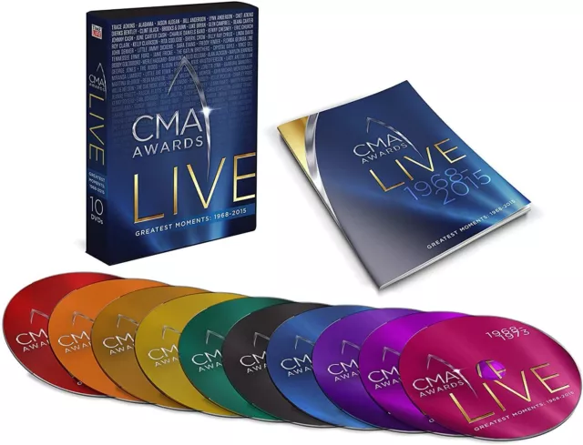 Time Life CMA Awards Live Greatest Moments 1968-2015 10 DVD Set Complete Booklet