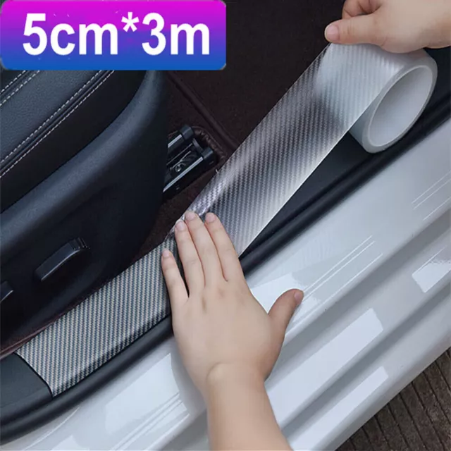 3M 5D Car Door Protector Carbon Fiber Strip Sill Scuff Cover Sticker  Antiscratch