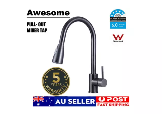 Awesome Kitchen/Laundry sink Mixer Tap Pull Out 2-Mode Spray 360°Swivel