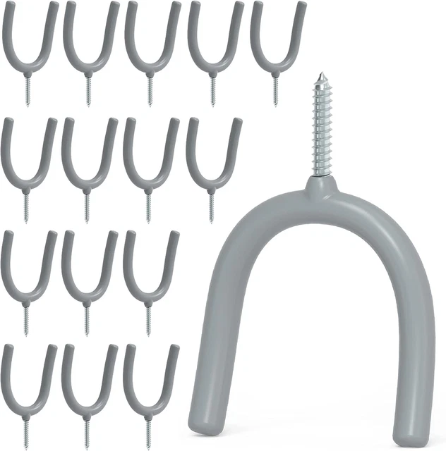 Screw in U Utility Hooks Wall Mount Garage Storage Organizer Hanger Hanging