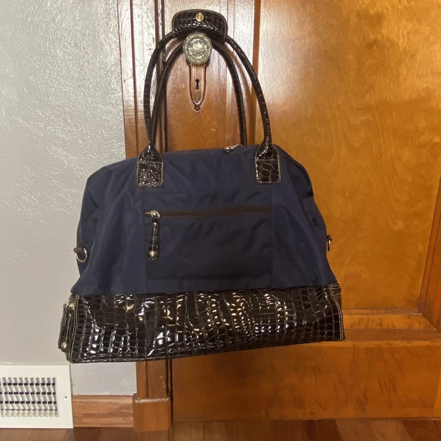 Samantha Brown Weekender - Navy & Brown Croc  - Travel Bag 2