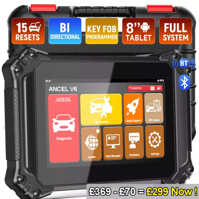 Bi-directional Diagnostic Tool OBD2 Scanner All Systems Scan Tablet ECU Coding