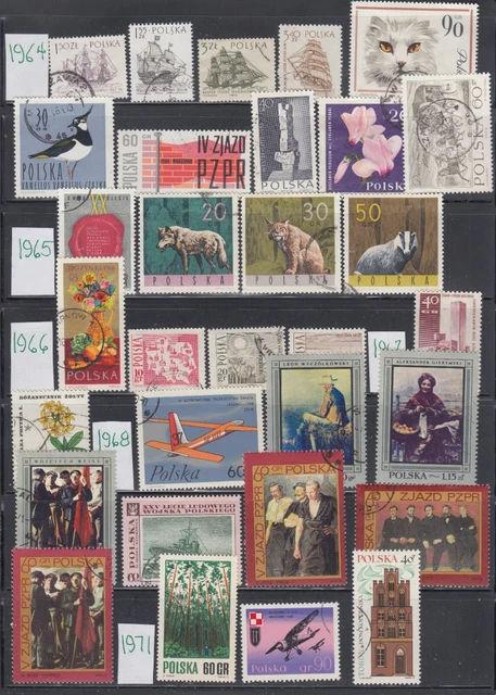 Poland 1964-1974 A mostly used collection, mostly sound