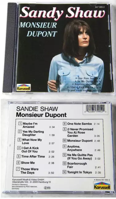 SANDIE SHAW Monsieur Dupont . Karussell CD TOP