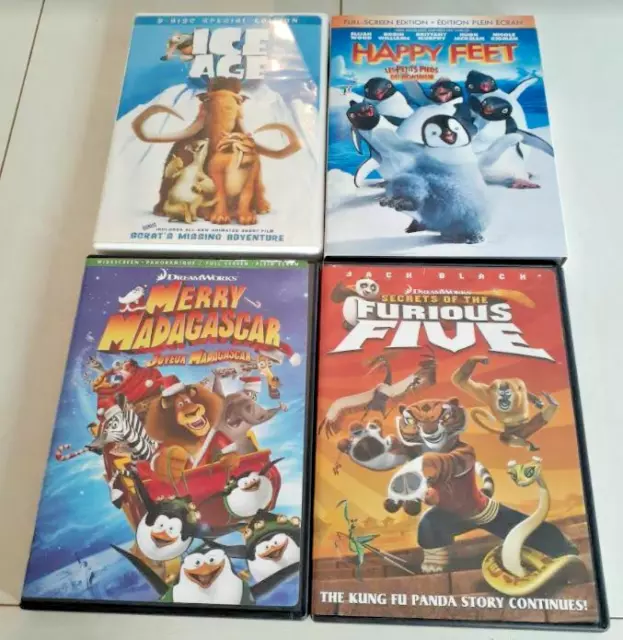 8 DVD'S HAPPY Feet Madagascar 3 Inspector Gadget Warner Brothers Cartoon  Family $7.00 - PicClick