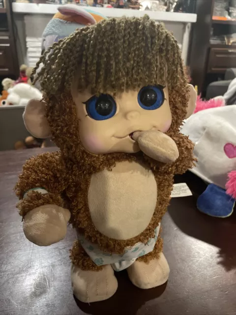 Thumbsucking Monkey plush 2015 Jakks Pacific Big Eyed Baby Monkey Plush