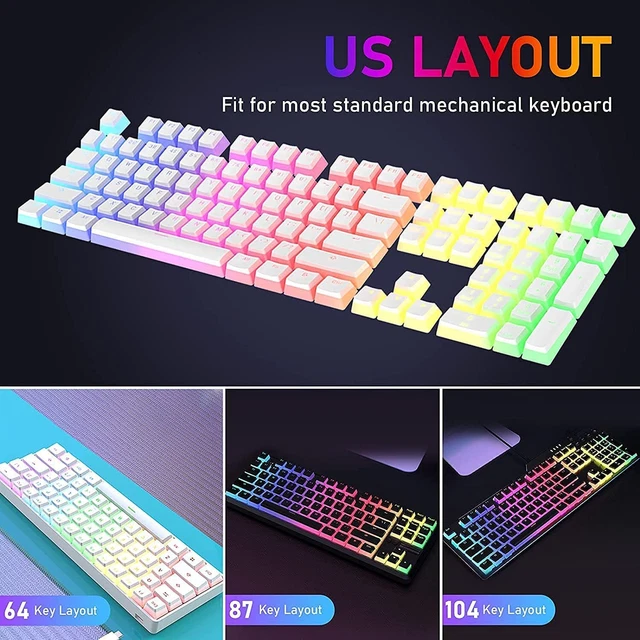 PBT PUDDING KEYCAPS Set for DIY 61/87 /104/108 Full Key Set Mechanical