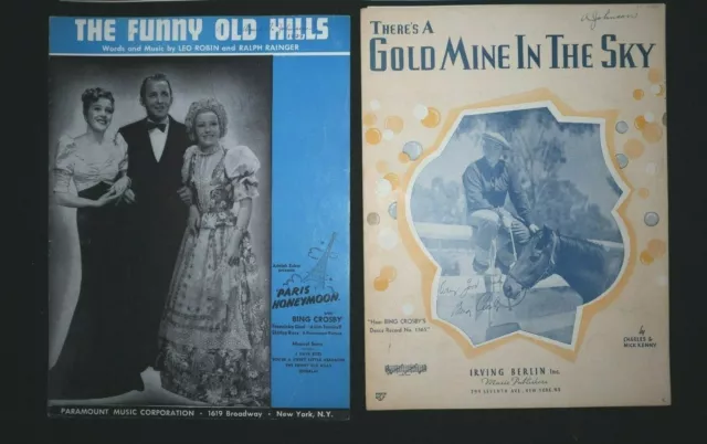 Bing Crosby lot of 7 pieces of vintage Sheet Music~ 2