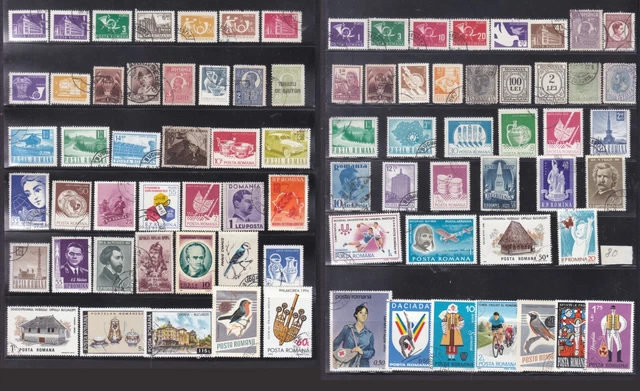 SEPHIL ROMANIA POSTHORN POSTAGE DUE RED CROSS 80v USED STAMPS COLLECTION
